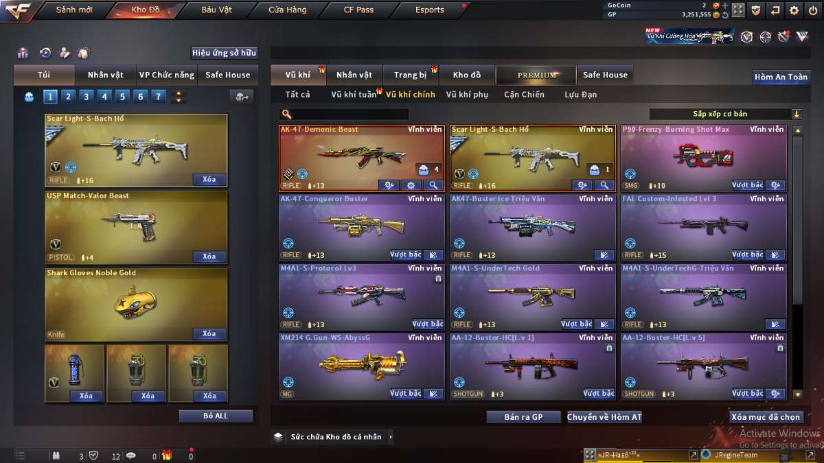 shop acc cf uy tin gia re